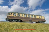 19408 Heljan AEC Railcar number 22 in GWR Chocolate and Cream Livery with grey roof